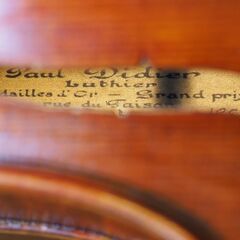 【選定分類：I- ⑧ モダン・マスターメード・仏蘭西】Violin By Paul Didier1954●修復・セッティング・調整未済but最近まで現役使用●試奏可の画像