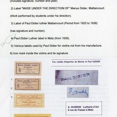 【選定分類：I- ⑧ モダン・マスターメード・仏蘭西】Violin By Paul Didier1954●修復・セッティング・調整未済but最近まで現役使用●試奏可の画像