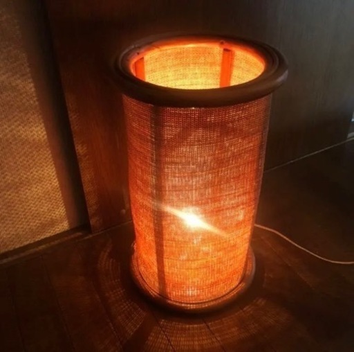 ヴィンテージ ラタン 照明45cm 籐枠
