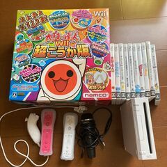 wii本体　コントローラ2個　ソフト10個　太鼓の達人セット　マ...