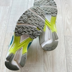 ＊asics＊キッズスニーカー＊グリーン＊23.5cmの画像