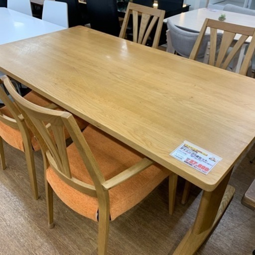 ★ジモティ割あり★  ダイニイグテーブルセット ナチュラルブラウン H71.5×D80×W80 クリーニング済み HJ3298 ☆ジモティ割あり☆ ダイニイグテーブルセット ナチュラルブラウン H71