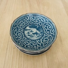 【引取限定】松峰窯　丸皿5枚セット