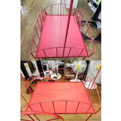レトロポップなワゴン 幅90×奥行56.5高さ184㎝ レッド/赤色 イベントワゴン 店舗什器 札幌 厚別店の画像