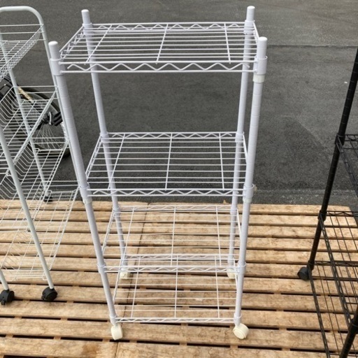 [白メタルラック]リサイクルショップヘルプ