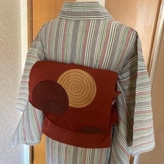 浴衣と帯と帯締めのセットの画像
