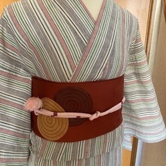 浴衣と帯と帯締めのセットの画像