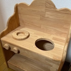 手作り 木製 おままごと キッチン 大工 職人 ハンドメイドの画像