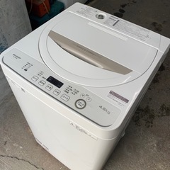 札幌市内配送無料 20年製 SHARP シャープ 4.5kg 全自動洗濯機 ES-GE4D-C