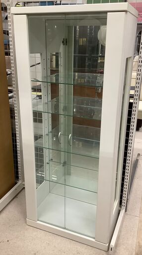 日本家具工業連合会 ガラスショーケース シンフォニー ホワイト【ユーズドユーズ名古屋天白店】J1773