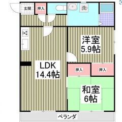 W敷金＆礼金０円✩仲介手数料０円✩2LDK ✩即入居OK✩