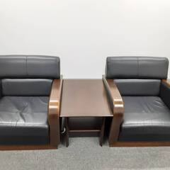 美品☆KOKUYO革ばり応接セットの画像