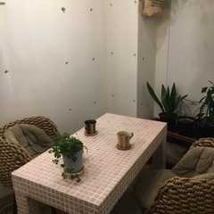 ハンドメイド　モザイクタイル　テーブル