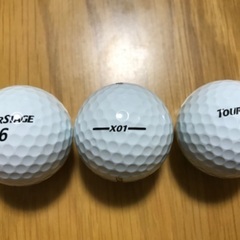 ゴルフボール【未使用】ゼクシオLX イエロー1スリーブ、ツアーステージ x01ホワイト1スリーブの画像