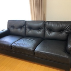 【取りに来て下さる方優先】本革レザーソファ