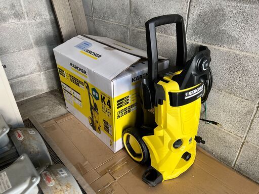 高圧洗浄機、ケルヒャー（KARCHER）、K4、延長ホース10m、パイプクリーニングホース7.5m　一式