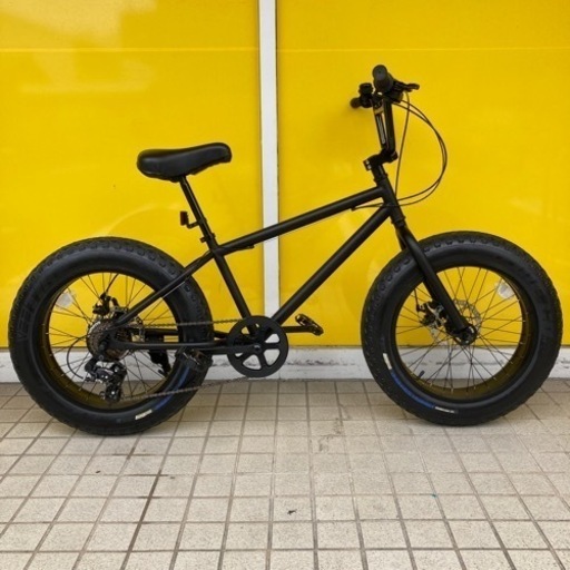 ★良品 BRONX ファットバイク 20インチ ブロンクス 自転車 ディスクブレーキ マットブラック 7段変速