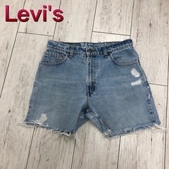 【Levi's】550デニムショートパンツ　M  ダメージ加工