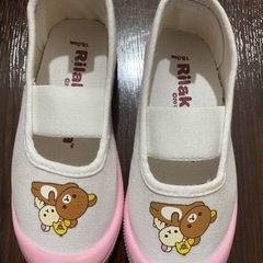 ※未使用【15(14)㎝】リラックマ　バレエシューズ(上履き)の画像