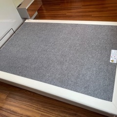 美品 ガス式跳ね上げ収納付きダブル ドリームベッド dreambed ベッドフレームのみ 木製 跳ね上げ式ベッド ダブルベット 日本製