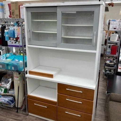 キッチンボード レンジボード 食器棚 幅120cm 高さ200cm