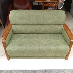 グリーン ソファ 2人掛け 布製 緑 黄緑 オリーブグリーン 引越し