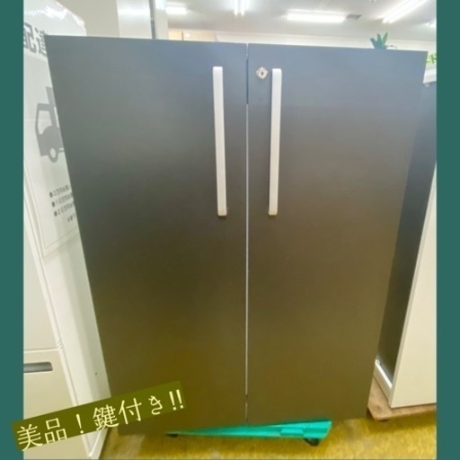 【超美品】両開き書棚 ダークブラウン★オフィスに