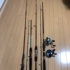 釣竿　リール　　エギングロッド　バスロッド