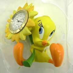 当時物！ LOONEY TUNES 1998年 TWEETY ミニクロック 置時計 ワーナーブラザース トゥイーティー ヴィンテージ 札幌市 厚別区の画像
