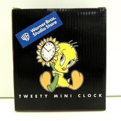 当時物！ LOONEY TUNES 1998年 TWEETY ミニクロック 置時計 ワーナーブラザース トゥイーティー ヴィンテージ 札幌市 厚別区の画像