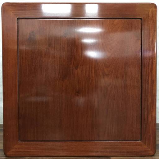 ???ba10/51 井上昇山 高級座卓 75×75×33.5㎝ テーブル 唐木 猫足 座敷机 和家具 ローテーブル 四方 総無垢 銘