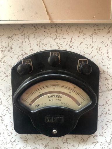 横河電機製作所　アンティーク　amperes 1958年製　cpー1  電流計