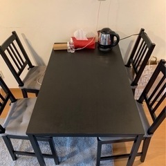IKEAダイニングテーブル&チェアー4脚セット