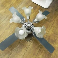 訳あり NEC シーリングファン 2010年製 幅107×高さ39.50㎝ 5灯 照明器具 札幌 厚別店の画像