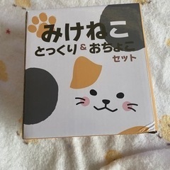 【決まりました】みけねこ　とっくり&おちょこのセットの画像