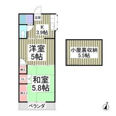 💖初期費用０円対応可💖東武東上線 「東松山」駅 徒歩56分🌟2Ｋ🎵管理番号「140364」 - 比企郡