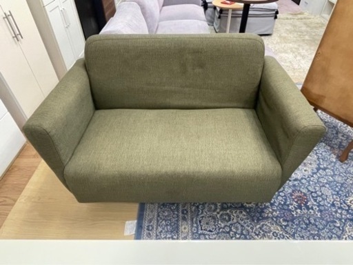 【リサイクルサービス八光　田上店　配達・設置OK】株式会社バルス　Francfranc　チック　ソファ2　モスグリーン