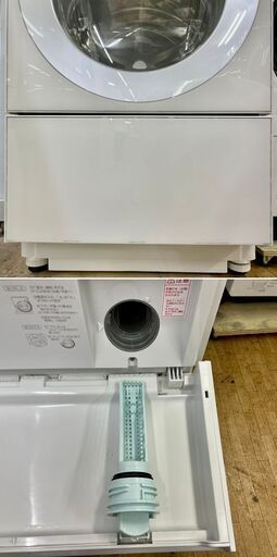 美品【 Panasonic 】パナソニック キューブル 洗濯7.0㎏/乾燥3.0㎏ ドラム式洗濯機 温水泡洗浄に2つのコースを新搭載 