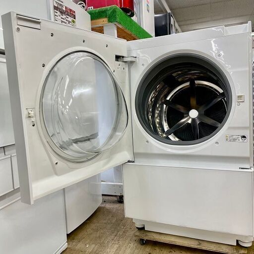 美品【 Panasonic 】パナソニック キューブル 洗濯7.0㎏/乾燥3.0㎏ ドラム式洗濯機 温水泡洗浄に2つのコースを新搭載 