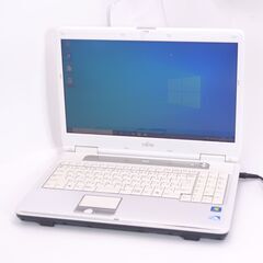 中古良品 15.6型 ノートパソコン 富士通 AH30/C Celeron 2GB DVDマルチ 無線LAN Wi-Fi テンキー Windows10 Office済