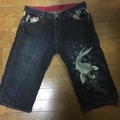 Tシャツ&ハーフデニムのセットの画像
