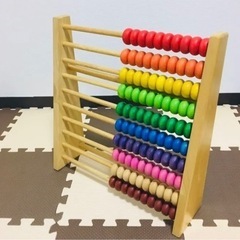 【美品】レインボーアバカス 百玉そろばん 100玉 知育玩具 ア...