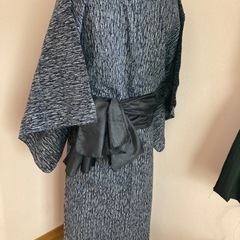 紳士浴衣と兵児帯と下駄の画像