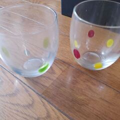グラス　ガラスのお皿の画像