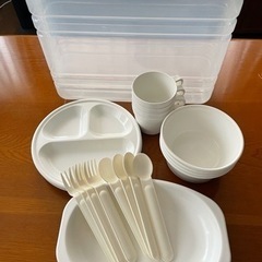 キャンプ食器24点セットケース付