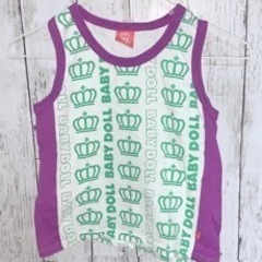 ⑧古着BABY DOLL タンクトップ　110サイズ　