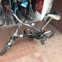 16インチ　シボレー　外装6段変速付き折り畳み自転車　ブラック