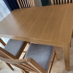 【計6万円相当】IKEA伸縮ダイニングテーブル&椅子　三段階調節