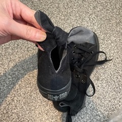コンバース　黒リボン　24.5の画像