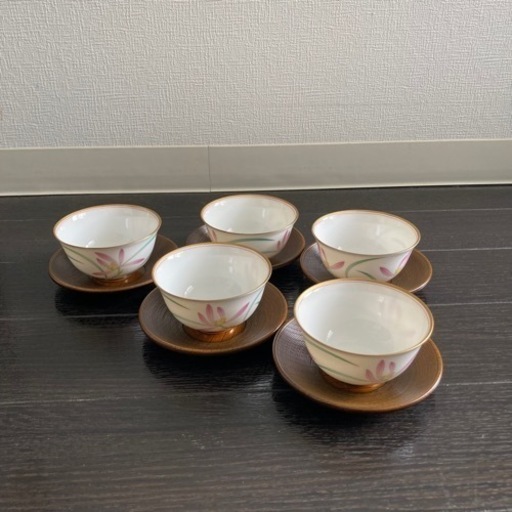 香蘭社 湯呑み 茶托 5客セット
